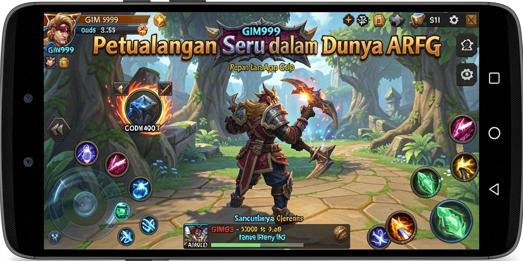 Tampilan gameplay menegangkan dalam GIM999 dengan pertarungan seru.
