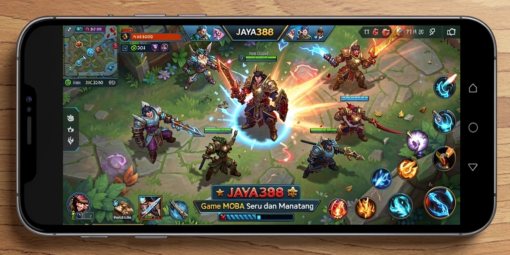 Tampilan gameplay JAYA388 yang seru dan penuh strategi MOBA.