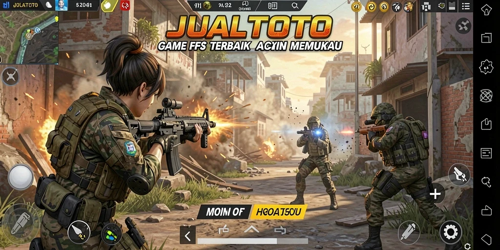 Menampilkan aksi seru dari gameplay JUALTOTO yang mendebarkan.