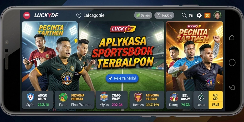 Tampilan menarik LUCKYDF dengan fitur taruhan olahraga terbaru.