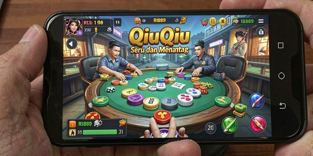 Tangkapan layar gameplay RI889 yang mendebarkan dalam permainan QiuQiu.