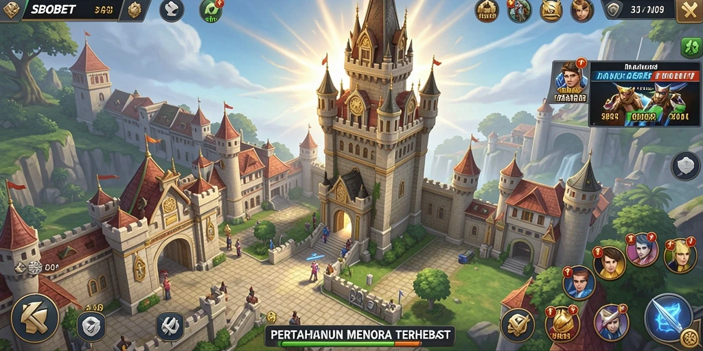 Tangkapan layar SBOBET menampilkan aksi menegangkan di gameplay Tower Defense.