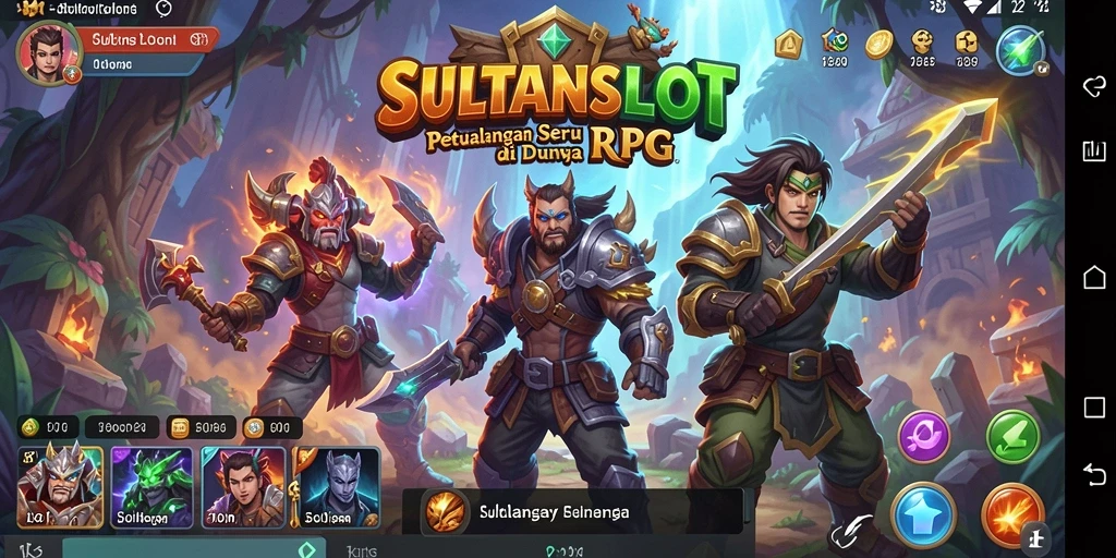 Tampilan gameplay menarik dari SULTANSLOT dengan karakter dan setting yang kaya.