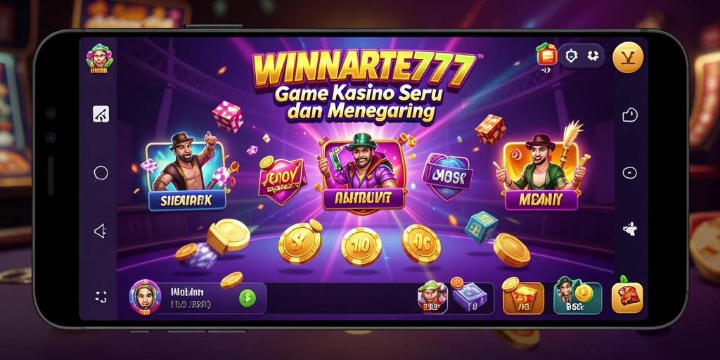 Tampilan gameplay seru dari WINRATE777 dengan fitur kasino yang menarik.